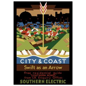SR City and Coast Fine Art Poster A3 (29.7 x 42  cm)