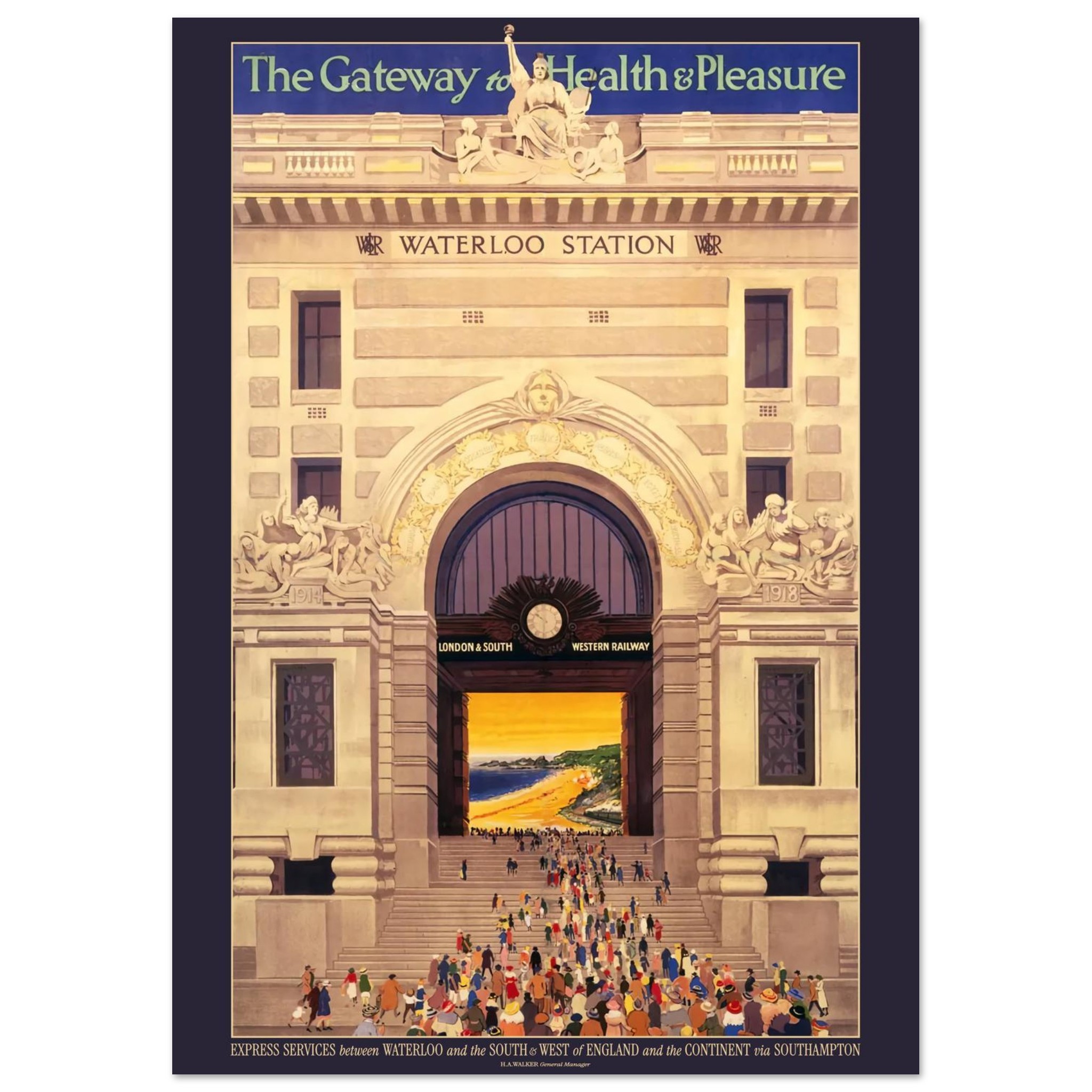 Waterloo 1922 Fine Art Poster A3 (29.7 x 42 cm)