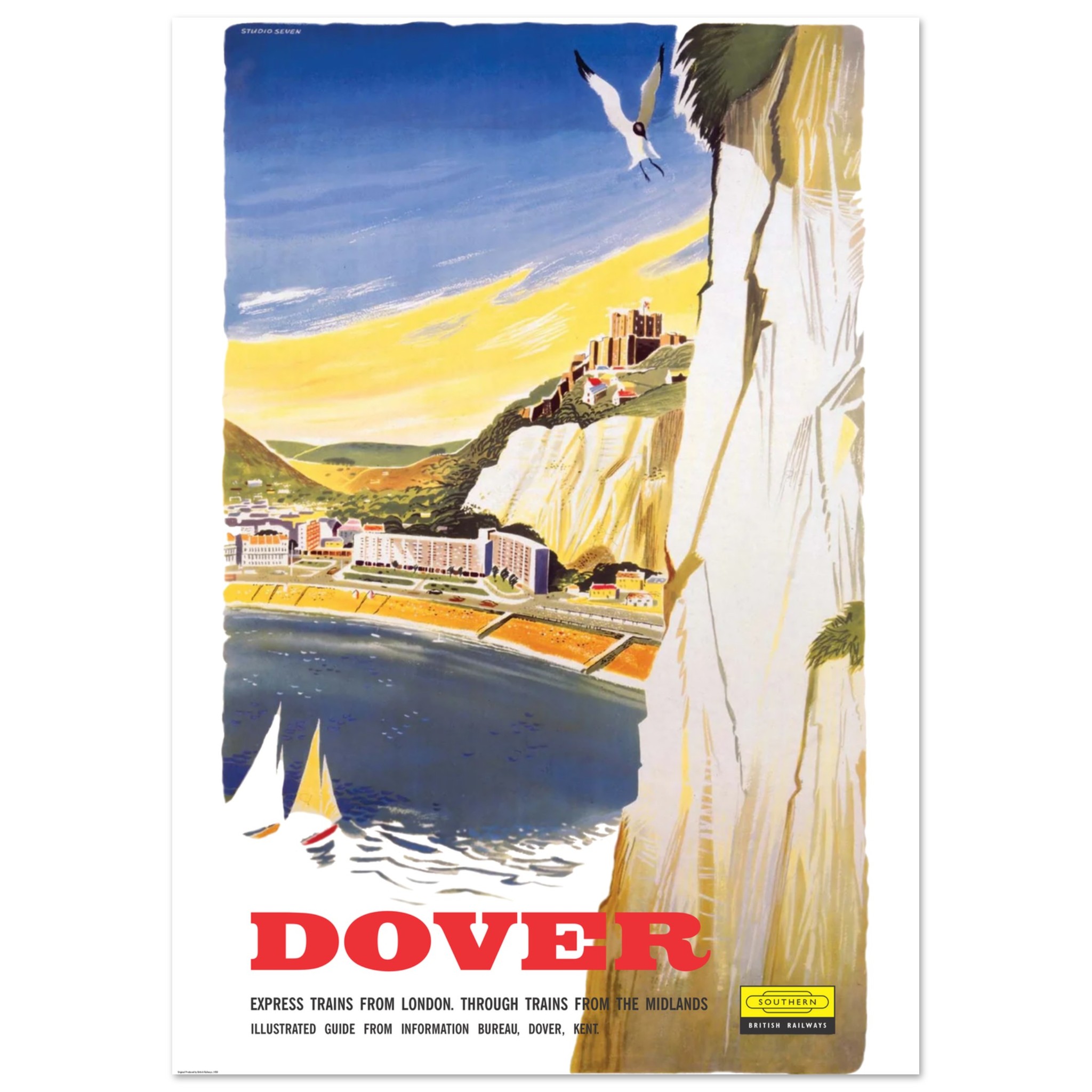 Dover 1958 Fine Art Poster A3 (29.7 x 42 cm)