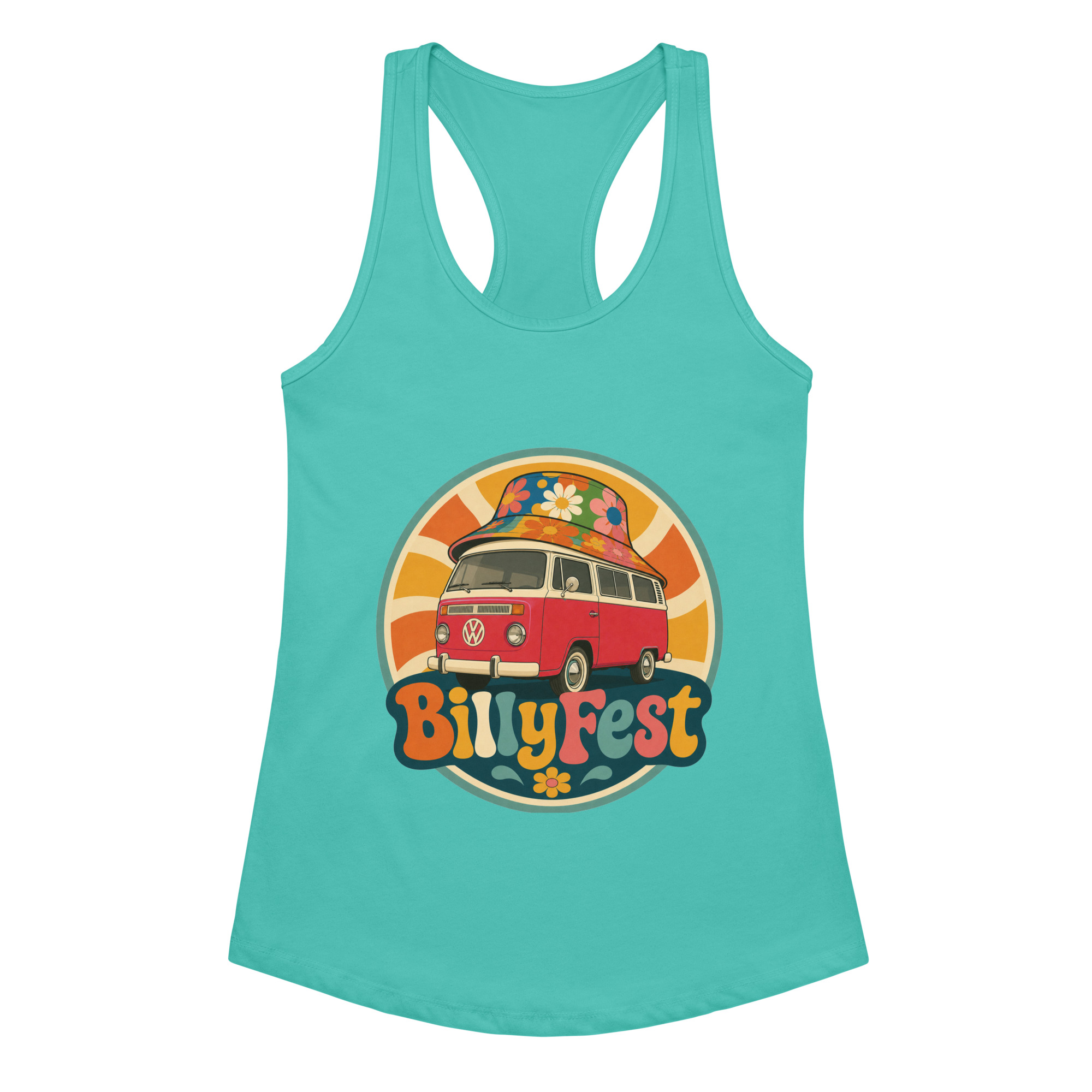 BillyFest Women’s fitted racerback tank top - Image 6